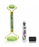 Jade Roller for Face + Gemstone Essential Oil Roller Bottle-100% Natural... - £12.38 GBP