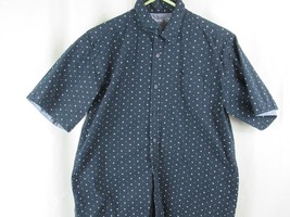 Airwalk boys blue white stars shirt 16-18 short sleeve button front 4th ... - $12.86