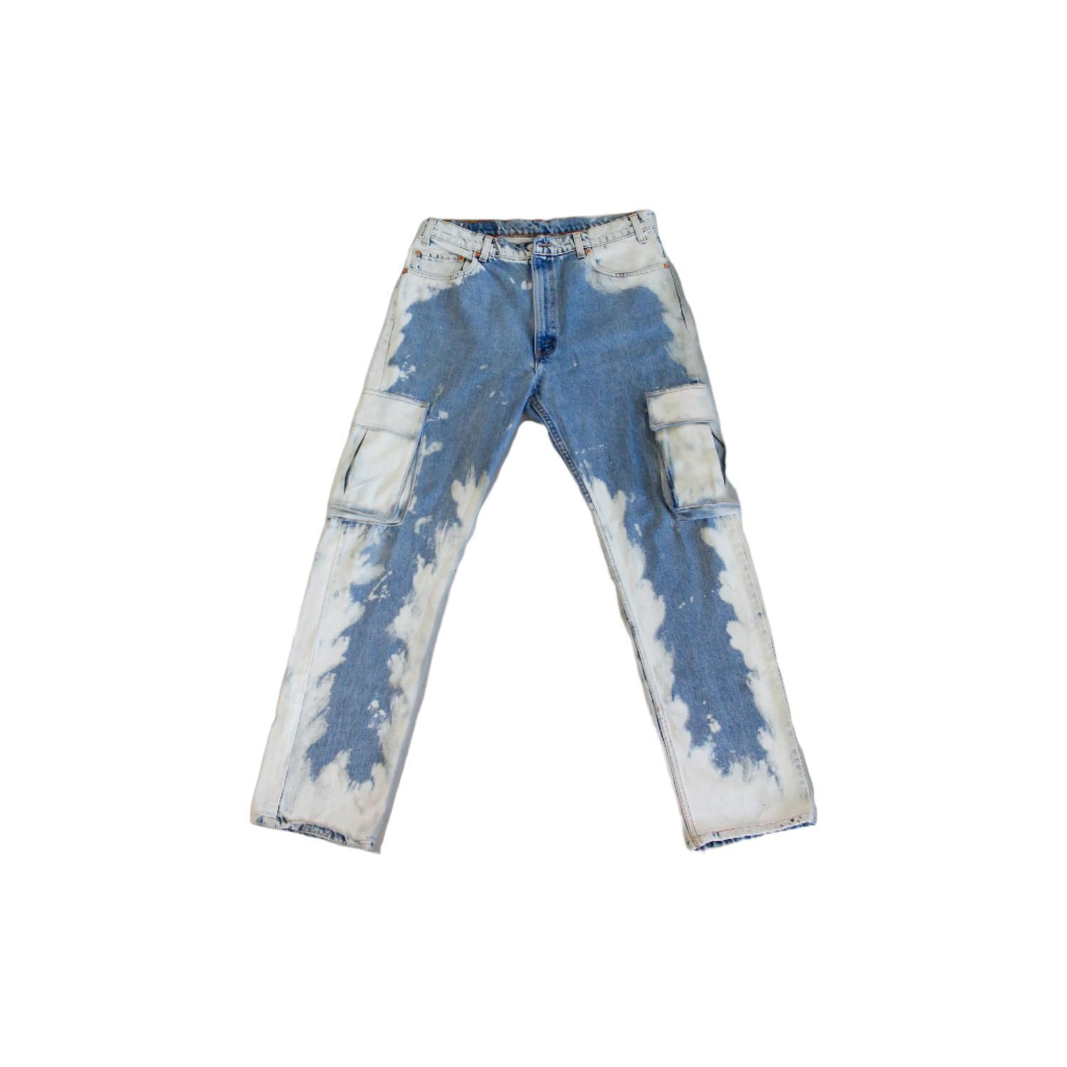 Knotwtr men's cargo jeans in Blue Lagoon
