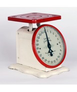 Vintage Rouge/Blanc Américain Famille Échelle Co.25 Lbs Ménage Échelle - $125.93