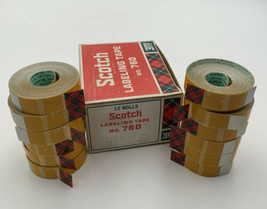 3M Scotch 760 Labeling Tape 12 Rolls Yellow 760 1/2” X 144” Label 21-203 - £52.99 GBP