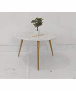 Handmade Luxury Mother of Pearl Inlay Floral Pattern Coffee Table, with ... - $476.62 CAD