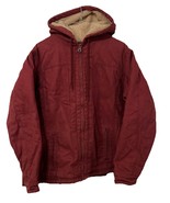 Womens Dickies Work Jacket Maroon Carhartt Style Hooded Canvas Coat Y2K XL - $1,223.09 MXN