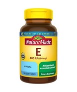 NEW Nature Made E 400 IU 180 MG dl-Alpha 180 Softgels SEALED 03/2029+ - $291.72 MXN