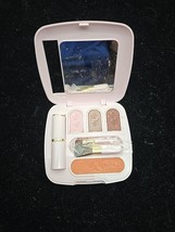 NOS Vtg Mary Kay Custom Compact Pink Makeup Suede Lipstick Whisper Cocoa... - $21.51