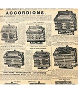 1969 Accordions European 1900 Repro Advertisement Musical Instruments DW... - $463.85 MXN