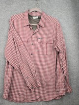 Columbia Shirt Mens L Red Plaid Button Down Long Sleeve Hiking Outdoor - $19.99