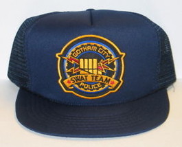 Batman Gotham City Police Swat Team Patch on a Blue Baseball Cap Hat NEW - £11.58 GBP