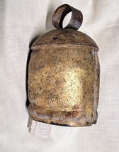 Primitive Antique Handmade Cow or Sheep Bell Rings with Vibrating Chime 6 1/4&quot; - £22.85 GBP