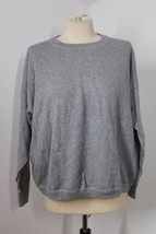 Vince S Gray Cotton Drop Shoulder Knit Crew Neck Sweater - £30.19 GBP