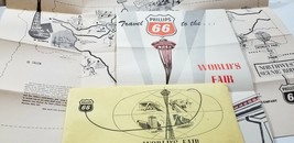 Vtg 1962 Phillips 66 SEATTLE WORLD&#39;S FAIR EPHEMERA Booklet Map A4 - $42.75