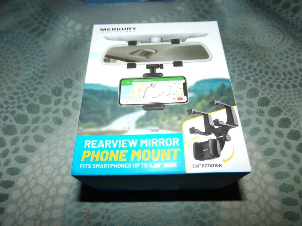 Merkury Innovations Rearview Mirror Phone Mount New In Box - $5.79