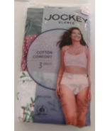 3 Jockey Elance Cotton Comfort Briefs Size 7 Multi-color Style 1484/142 - $18.79