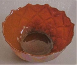 1960's Vintage Depression Fenton  Iridescent Glass Color Pineapple Design Servin - $95.00