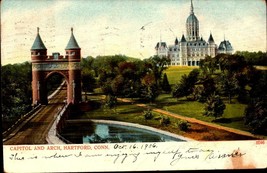 VINTAGE1906 Undivided Back Postcard -CAPITOL &amp; Arch Hartford CONN-BK39 - £6.23 GBP