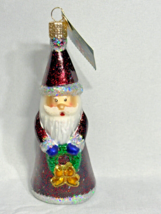 Old World Christmas glass Ornament Santa Claus Festive Father 40189 5 1/... - $340.99 MXN