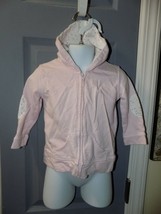 Aden + Anais Pink W/Polka Dots Zippered Hooded Jacket 9/12 Months Girl&#39;s - £13.60 GBP