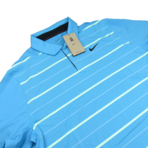 Nike Dri-FIT Tiger Woods Striped Golf Polo Shirt Mens Size Large NEW DR5... - $64.95