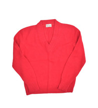 Vintage Yorkshire Sweater Womens S Red V Neck Orlon Acrylic Union Made T... - £21.31 GBP