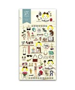 CUTE DAILY GIRL STICKERS Diary Activity PVC Sticker Sheet Craft Kids Scr... - $46.96 MXN