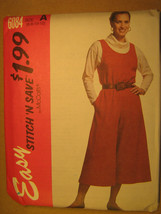 Uncut Pattern 1992 Easy Mc Call Size Misses 6 8 10 12 Skirt Jumper 6084 [Z25] - $3.99