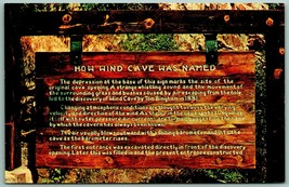 Wind Cave History Sign Black Hills South Dakota SD UNP Chrome Postcard H10 - $9.85