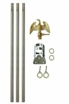 6&#39; Ft Residential Flag Pole Kit Tangle Free No Furl Rings (No Flag) - £28.43 GBP