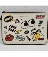 Marianne kate, zip make-up bag, White Black Polka Dot, Eyes, Lips, Diamond - $12.22