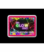 Let&#39;s Glow Custom Edible Birthday Cake Topper/ Peel like a sticker - $13.52 CAD