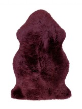 2 X 3 Burgundy New Zealand Natural Sheepskin Rug - $139.49