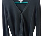Ann Taylor Loft Black Sweater Womens Size MP  Cardigan Academia Classic ... - £6.91 GBP