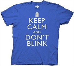 Doctor Who, The Tardis and Phrase &quot;Keep Calm and Don&#39;t Blink&quot; T-Shirt NEW UNWORN - £11.59 GBP