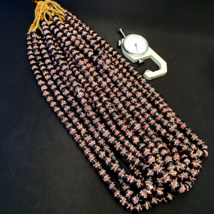 Vintage Venetian Style beads Old African black Chevron Beads 9-9.5mm Long Strand - £41.86 GBP