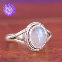 Rainbow Moonstone Gemstone 925 Silver Ring Handmade Jewelry Ring For Women - £5.87 GBP