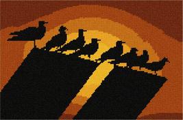 Pepita Needlepoint kit: Seagulls Perch Silhouette, 12&quot; x 8&quot; - $86.00+