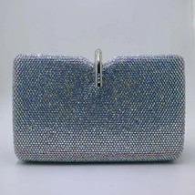 Royal Nightingales Large AB Silver White Crystals Clutches Evening Bags and Hand - £99.16 GBP