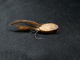 Old Early 1900s Small Wooden Wood Hand Painted Fishing Lure - $19.53