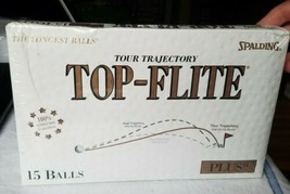 Spalding Top-Flite Plus II Tour Trajectory - 15 Golf Balls Vintage Sealed Box - £12.24 GBP