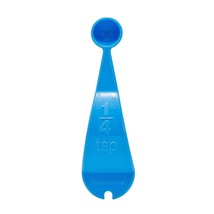 Tupperware 1/4 TSP Measuring Spoon Raindrop Blue Embossed Curved Replace... - $9.76