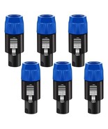 5 Core 4 Pole Speakon Connector 6 Pieces with Twist Lock Audio Jack Male... - $192.72 MXN