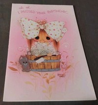 Vintage Laurel Greeting Card Missed Birthday Babbi Soap Tub No Envelope - $12.20