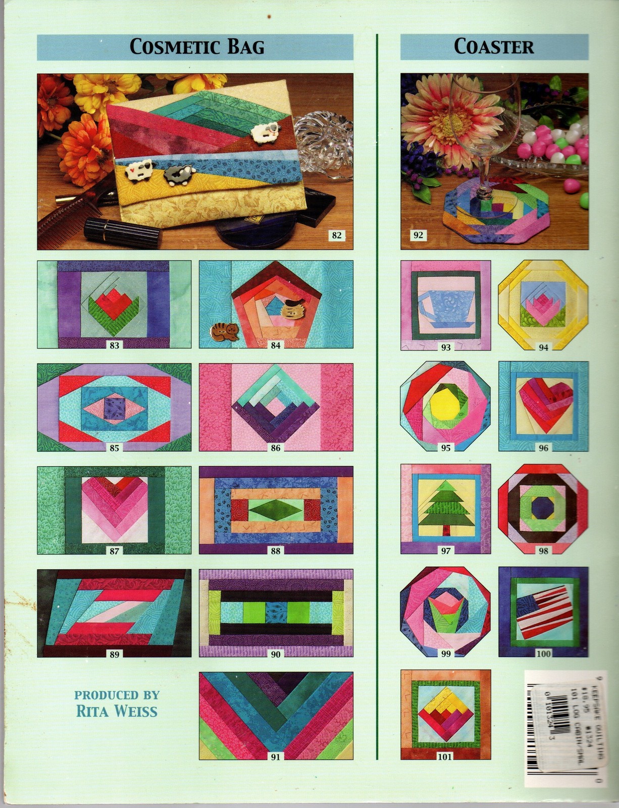 Image 1 of 101 Log Cabin Blocks for Small Projects Quilt Craft Vintage Book Booklet 1999