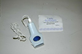 Vintage 1970&#39;s Lady Sunbeam Electric Shaver With Manual Light Blue Rose ... - $29.99
