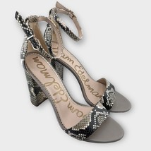 SAM EDELMAN Yaro Leather Snake print Block heels sandals size 9 Swiftie - €50,14 EUR