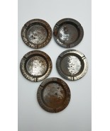 WINSTON CIGARETTES TASTE GOOD Vintage Tin Metal Ashtrays 3.5&quot; SET OF 5 F... - £11.23 GBP