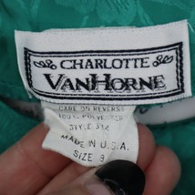 Charlotte VanHorne Shirt Womens 8 Green Long Sleeve Crew Neck Pullover Blouse - £18.18 GBP