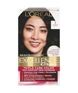 L'Oreal Excellence Creme Triple Care Color Permanent, #1 Black, 1 applic... - $11.99
