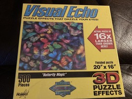 Visual Echo Butterfly Magic 3D Puzzle, 20x16” Assembled - $17.99