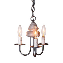 Irvins Country Tinware Bellview Chandelier in Earl Gray - 3 Light - £204.09 GBP