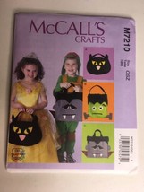 McCalls Crafts Sewing Pattern M7210 Trick or Treat Candy Bag Halloween Cat  - $8.99